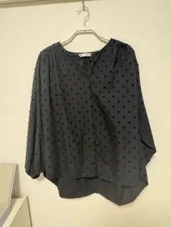 ZARA ドットブラウス