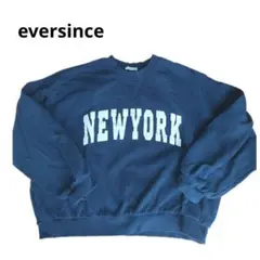 【eversince】トップス　ロゴトレーナー　スウェット　ネイビー