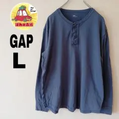 USA古着 GAP ロンT　ロングTシャツ　L ブルーのサムネイル