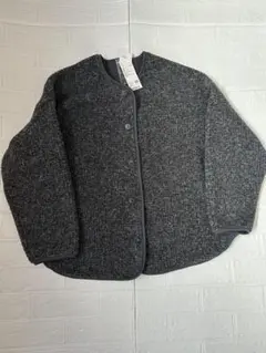 【新品未使用】ＸＸＬ　ボアフリースリラックスカーディガン　ダークグレー