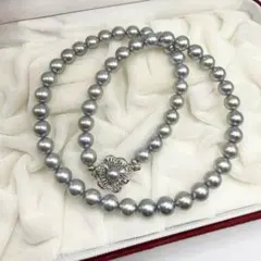 テリ強✨セミロング】 あこや ブルー 8ミリ 51g 64cm SVネックレス 