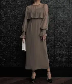 ボリュームスリーブロングドレス　epic day