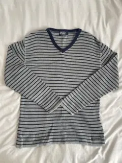 Polo by Ralph Laurenボーダー柄Vネックニットセーター