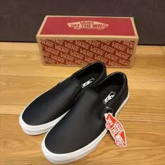 VANS スリッポン レザー Slip-On Perf Leather 26cm