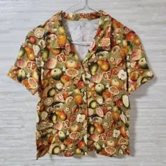 美品 マドモアゼルノンノン 麻100% 半袖アロハシャツ L 旅行柄 - メルカリ