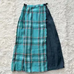 ✨良品✨ オニールオブダブリン 近年 ラップロングスカート プリーツ 麻100%