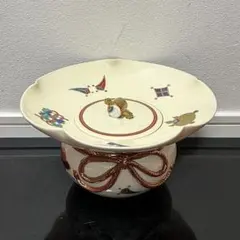 樋渡陶六】日本の名窯 無形文化財 肥蝶山 樋渡陶六作 白磁牡丹彫 龍耳