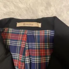 Hysterics ブラック ダブルブレストジャケットM size裏地チェック