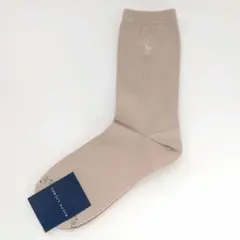 ラルフローレン　ソックス　レディース　ベージュ　日本製　お花柄　おしゃれ　母の日
