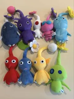 ピクミン ぬいぐるみ 9種セット 赤 青 黄 紫 白 羽 岩　氷　光