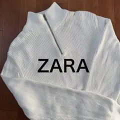 ZARA ハーフジップニット