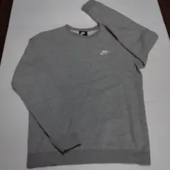 ​【美品】NIKE ナイキ スウェット トレーナー グレー 刺繍ロゴ Mサイズ