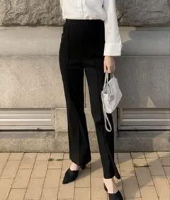 新品 神戸レタス のびのびストレッチセンターラインマタニティパンツ 低身長