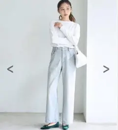 basement online ストレートデニム ライトブルーMのサムネイル