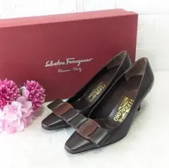 ✨希少サイズ✨フェラガモ ヴァラリボン パンプス ブラウン