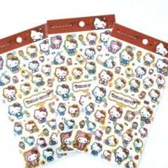 【新作】HELLO KITTY 箔押しシール　３点セット　ハローキティ　サンリオ