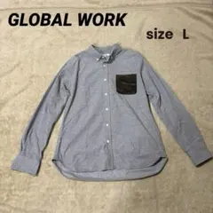 GLOBAL WORK グローバルワーク　コーデュロイシャツ　長袖シャツ