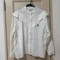 U.S. POLO ASSN. フリル付き長袖ポロシャツ