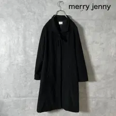 merry jenny メリージェニー リボン ステンカラーコート 黒 N54のサムネイル