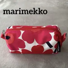 ☆marimekko マリメッコ 花柄 ミニウニッコ レッド×ホワイト ポーチ☆のサムネイル