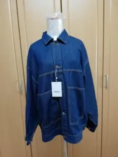 Mサイズ★未使用★パーソンズボーイの紺デニムシャツ★バックプリント★ロゴプリント