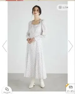 ホワイトドット柄　リエンダ　ワンピース