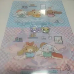 くら寿司 シナモロール　コラボキャンペーン　クリアファイル＆缶バッジセット