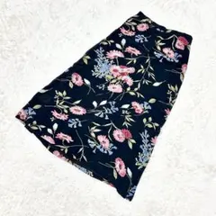 極美品 現行タグ 近年モデル タエアシダ ロングスカート 花柄 総柄