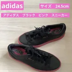 adidas／アディダス／ブラック／ピンク／スニーカー／2501124