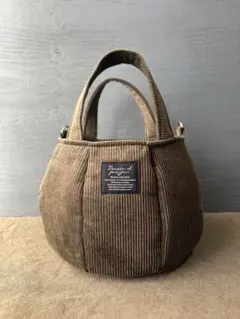 バルーンバッグ ころりんバッグ 旅行バッグ ハンドメイド バッグ コーデュロイ