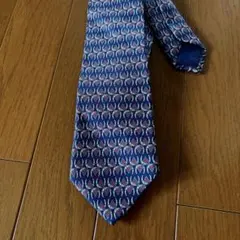 HERMES エルメス ネクタイ 馬蹄柄 ネイビー