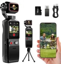 アクションカメラ 4K スマホ連携 ウェアラブルカメラ 小型 TikTok 配信