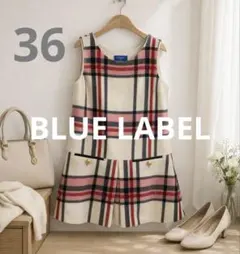 BLUE LABEL CRESTBRIDGE ノースリーブ　ウール　ワンピース