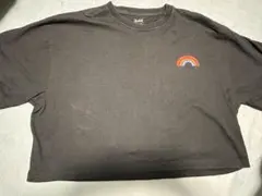 X-girl エックスガール ショート丈 Tシャツ ブラック