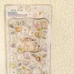 【新品】ストーンつき ジュエルプチドロップ milk drop シール