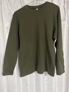 GU オリーブ色 長袖Tシャツ Sサイズ