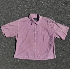 vintage 半袖短丈チェックシャツ