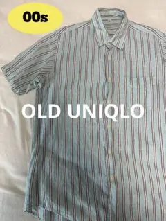 00s OLD UNIQLO リネンコットンシャツ Lサイズ