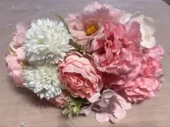 ④結婚式 装飾 ウェルカムスペース フラワーアレンジ 上品 ピンク♡