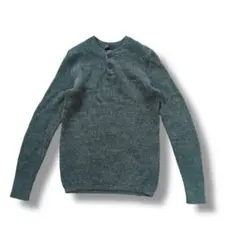 GAP クルーネックセーター XSサイズ　グリーン　緑　ボタン付き　ギャップ