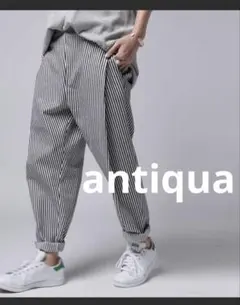 アンティカ【antiqua】 ストライプ柄テーパードパンツ 　カジュアルパンツのサムネイル