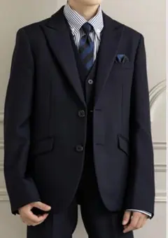 男の子　ネイビー フォーマルスーツ 160cm
