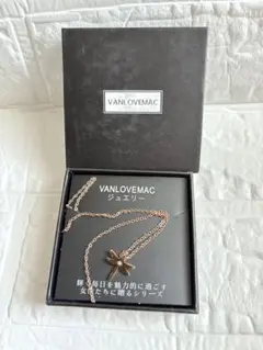 VANLOVEMAC トンボ ネックレス ピンクゴールド 箱付き