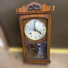 SATO CLOCK 振り子時計 昭和レトロ 柱時計 アンティーク 木目調 - メルカリ