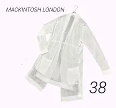 訳あり【マッキントッシュロンドン】ロングカーディガン 38 白 綿混 三陽商会のサムネイル