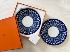 ブルーダイユール デザートプレート エルメス hermes 2枚セット - メルカリ