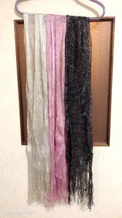 【ストール】ラメ入りキラキラストール☆ピンク