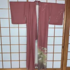 オーダーメイド】裾引き着物 紗 訪問着 芸妓 舞踊 波に貝 染め分け 