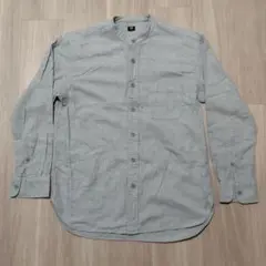 UNIQLO フランネル スタンドカラーシャツ グレー M