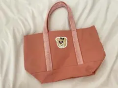 FEILER フェイラー オールドテディワッペントートバッグ ピンク Lサイズ